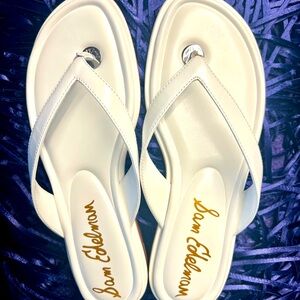 Sam Edelman White Flip-Flop Sandals